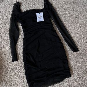 Princess Polly Black Charvi long sleeve mini dress